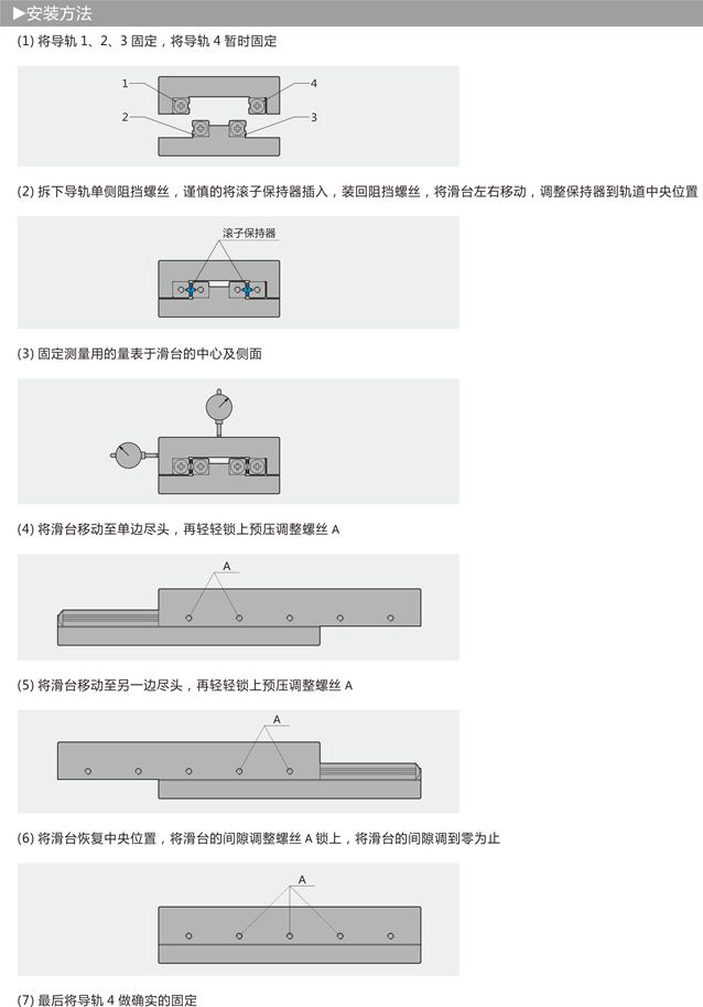 交叉滾子導(dǎo)軌安裝方法 交叉滾子導(dǎo)軌安裝方法
